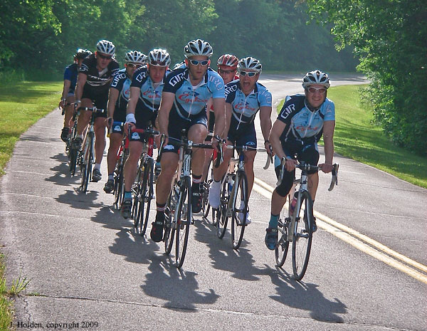 Peloton of Cyclists