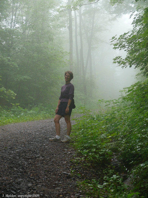 Kathy in the fog