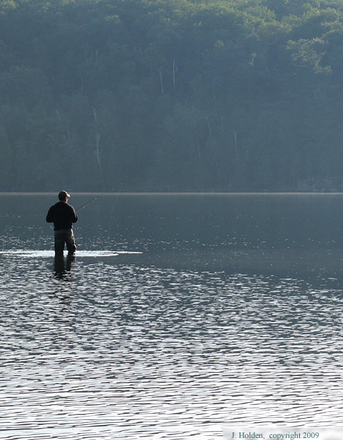 Early morning fishing on Meech Lake