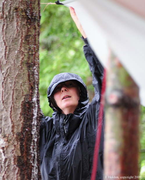 Rosy with the Tarp