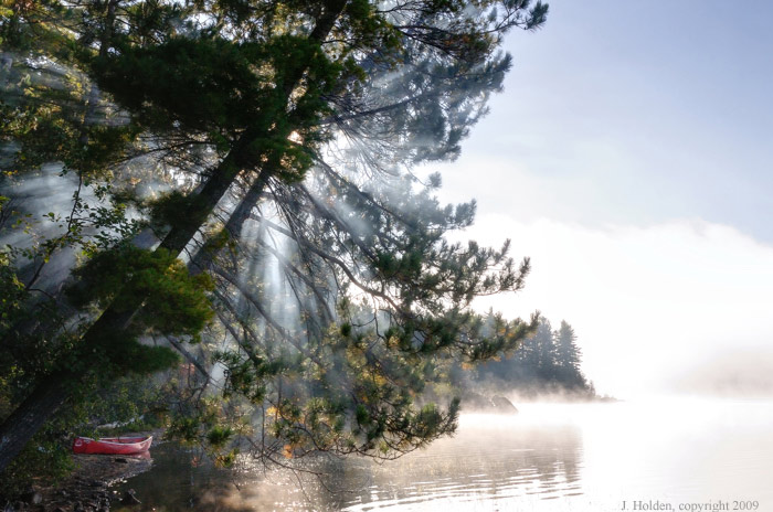 Fog on Booth Lake, Algonquin Park 
