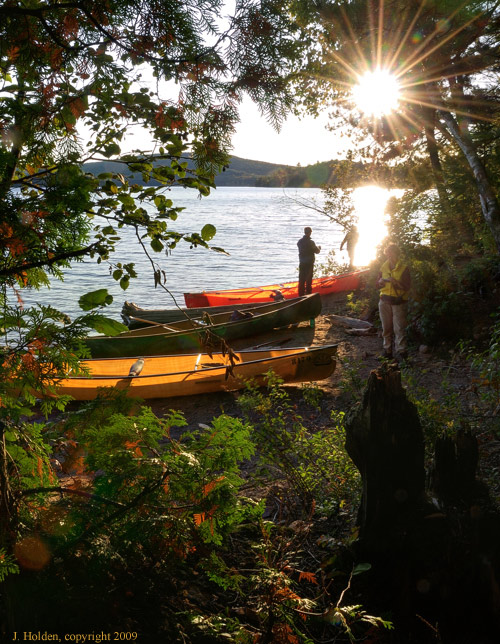 Late afternoon sun on Booth Lake