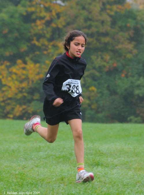 Enthusiastic participant in the 1K race, Peri's FUNdraiser 