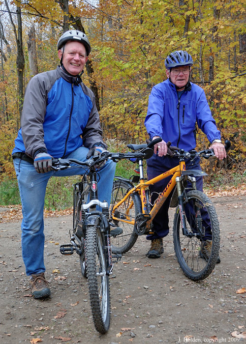 Mountain bikers Allan and Mike