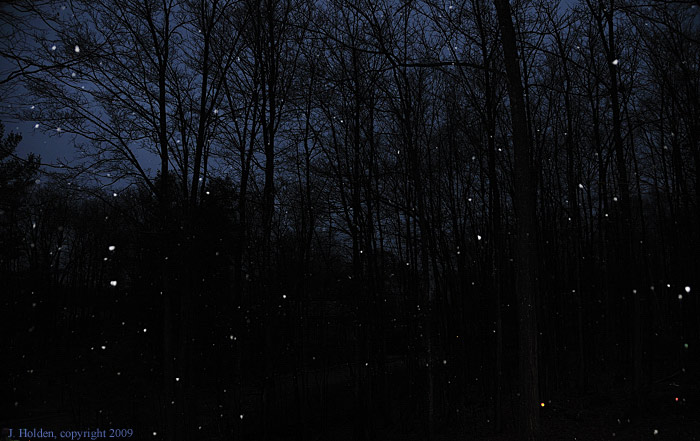 Snow flurries at 5:00 p.m.