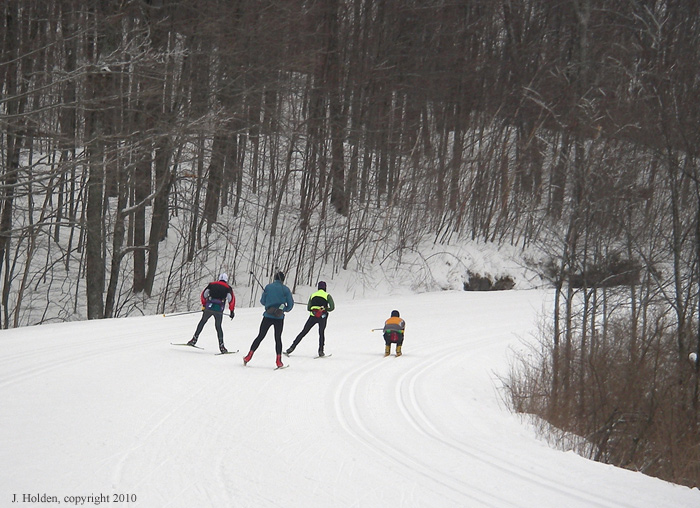 Skate skiers near Lac Bourgeois2