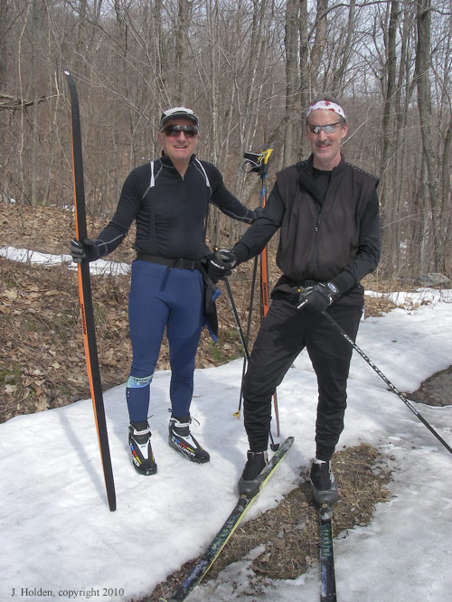Skiers Colin and Paul near the Wolf Trail