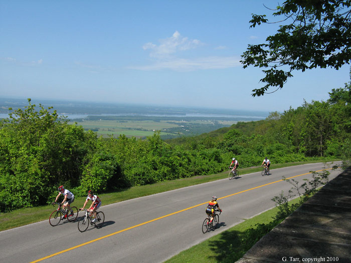 Cyclists near Huron